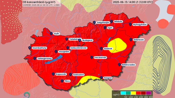Ezekben a napokban már akkora a talajközeli ózonkoncentráció, ami az egészségre is veszélyes!