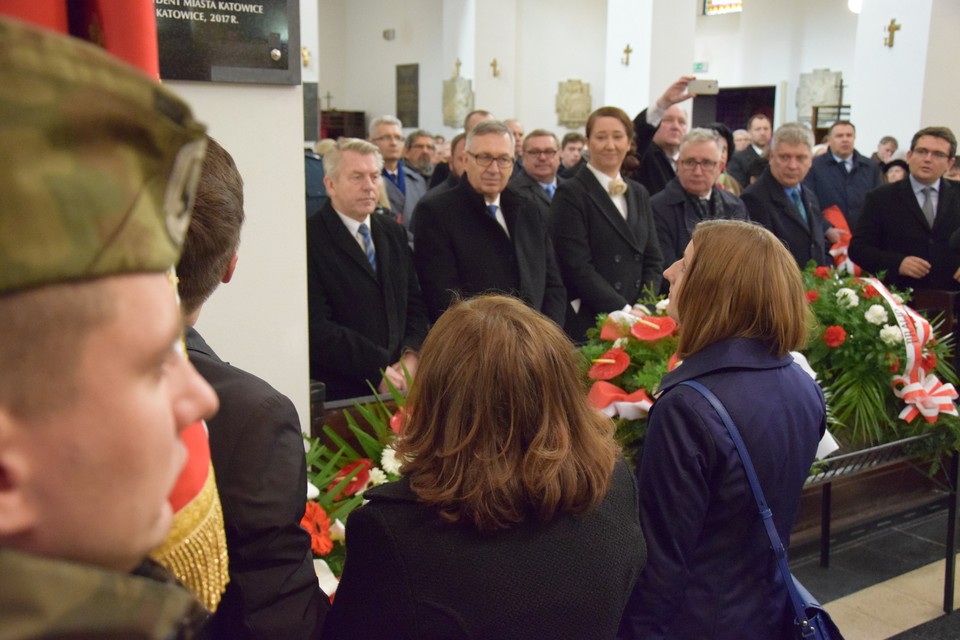 Odsłonięcie tablicy w Katowicach