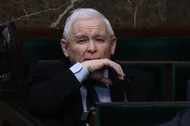 Prezes PiS Jarosław Kaczyński na sali obrad Sejmu w Warszawie