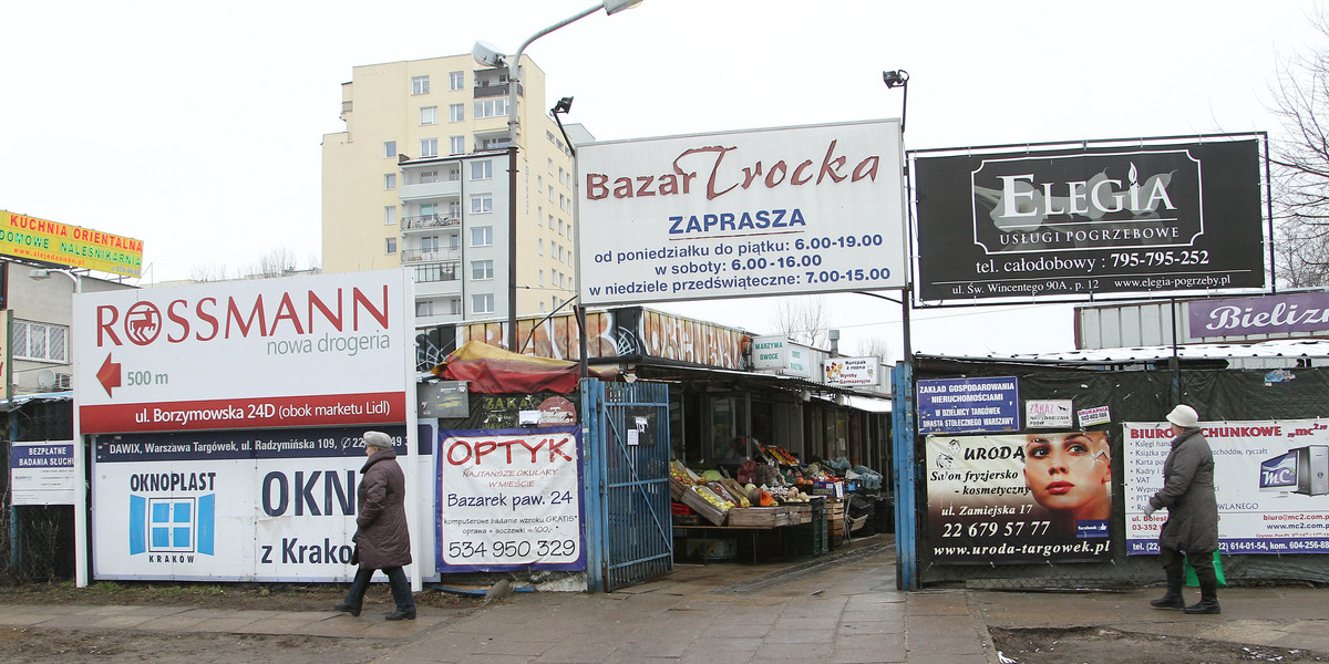 Likwidują bazarek na Trockiej. Targowisko będzie czynne do końca 2015 roku