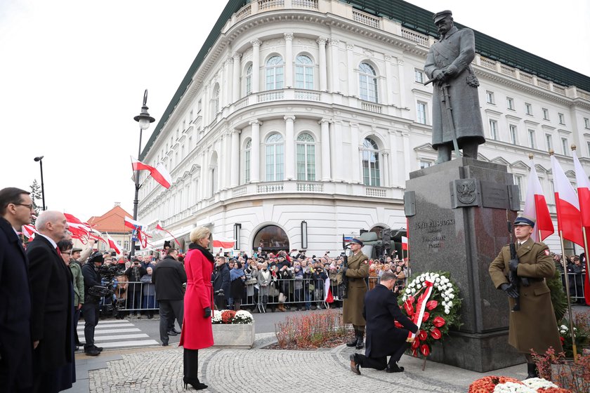 Agata Duda podczas uroczystości z okazji Święta Niepodległości