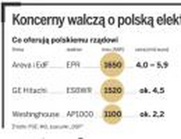 Koncerny walczą o polską elektrownię jądrową