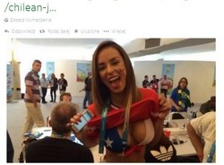 Dziennikarka z Chile gwiazdą mundialu. Jhendelyn Nunez pokazała piersi. ZDJĘCIA