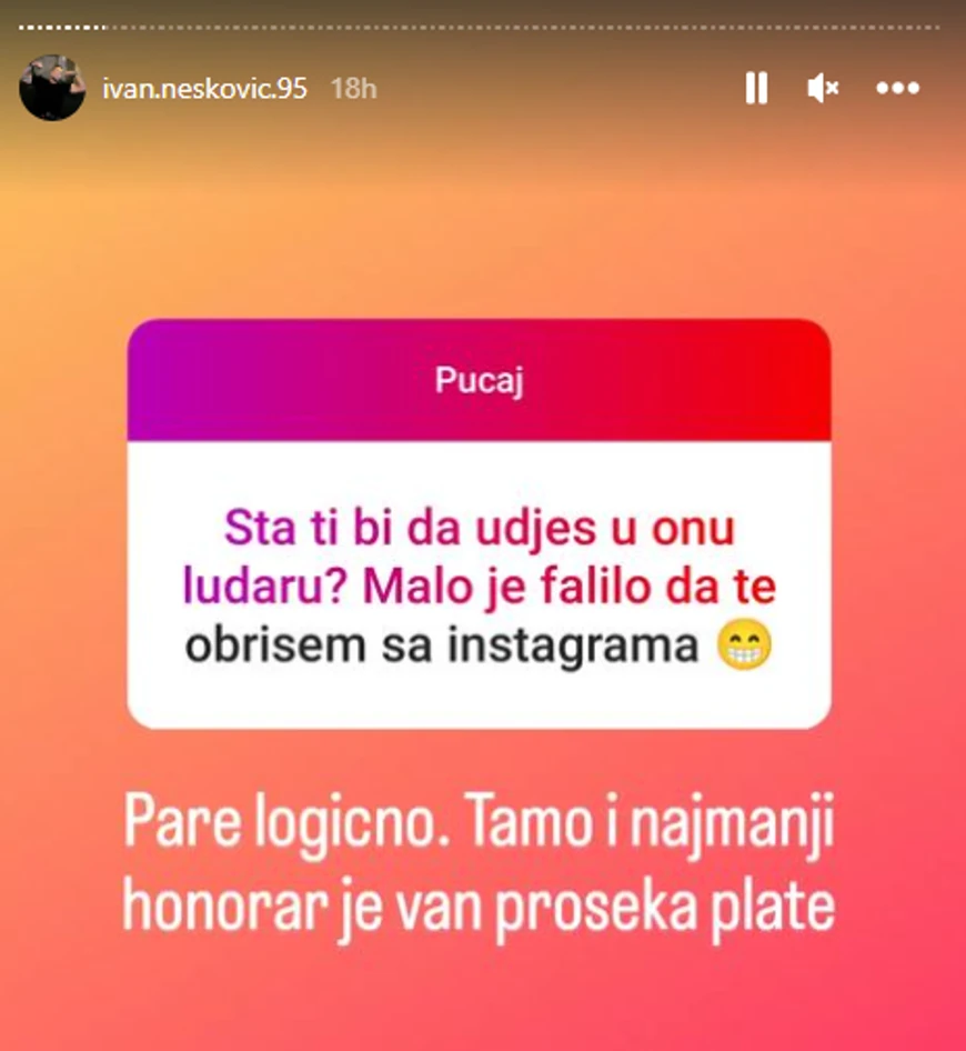 Ivan Nešković objava Instagram/ivan.neskovic.95