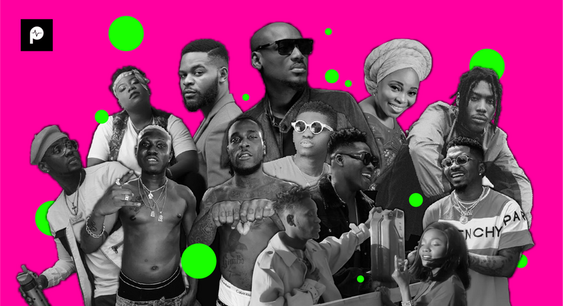 These are the songs that matter right now in Nigeria (Festac Xclusive, Fortune Shotz, Konbini, YouTube/Mr Eazi, Instagram/Skiibii, Naija Tom, Guardian Nigeria, Accelerate TV, Griot Mag)