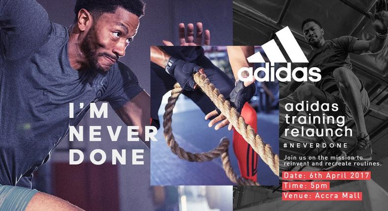 adidas relaunch training in Accra on March 6