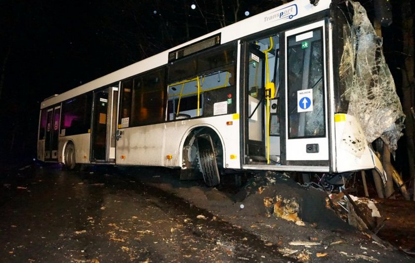 Wypadek autobusu w Zabrzu