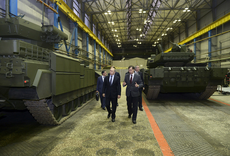 Władimir Putin w fabryce czołgów Urałwagonzawodu