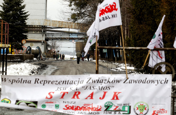 W JSW od środy trwa bezterminowy strajk polegający na wstrzymaniu wydobycia