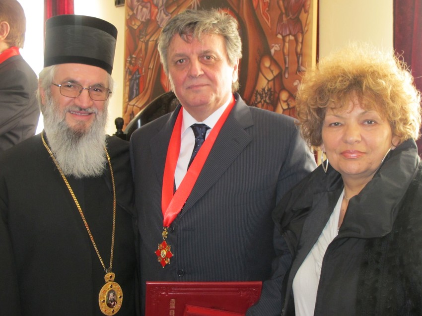 Vladika Jovan, Milena i Radoš na dodeli Ordena Svetog Save