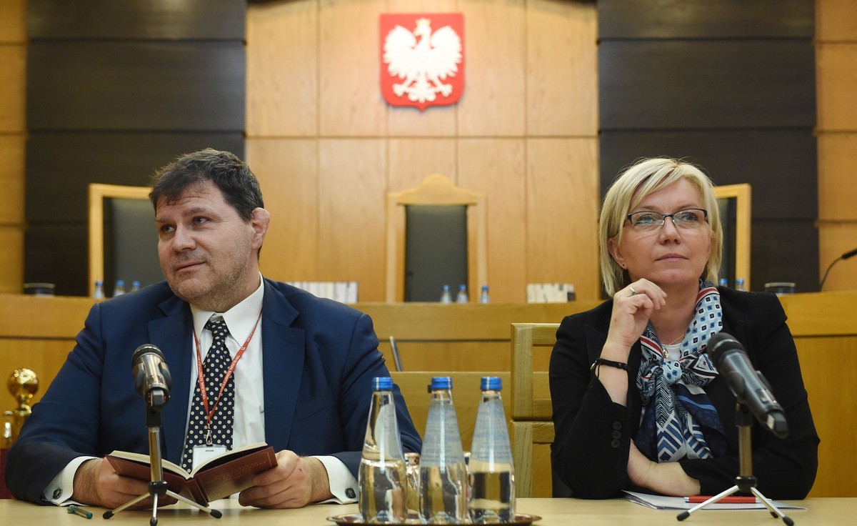 Prezes Trybunału Konstytucyjnego Julia Przyłębska oraz sędzia TK Mariusz Muszyński