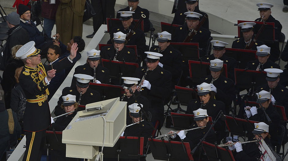 US Marine Corps występują podczas inauguracji Baracka Obamy w 2013 r.