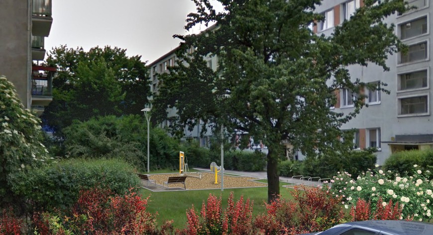 W wydzielonych blokami zieleńcach powstaną trzy strefy odpoczynku oraz rekreacji. 