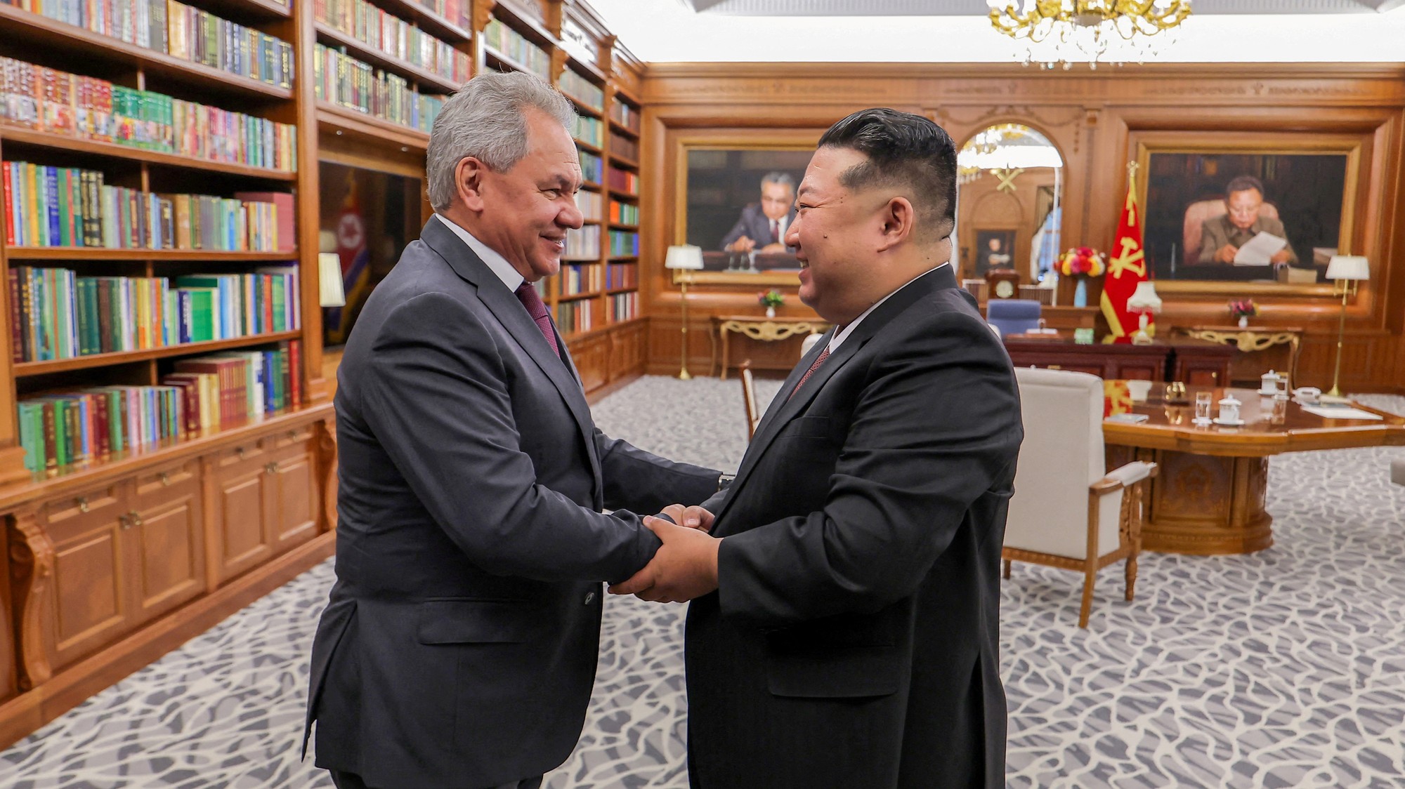 Sergej Šojgu a Kim Čong-un