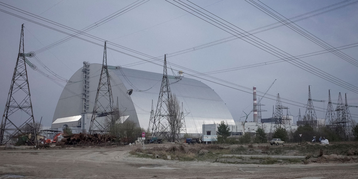 Teren wokół elektrowni w Czarnobylu w Ukrainie, był okupowany przez Rosjan.
