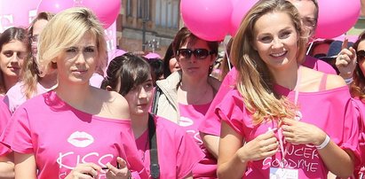 Celebrytki na Marszu Różowej Wstążki