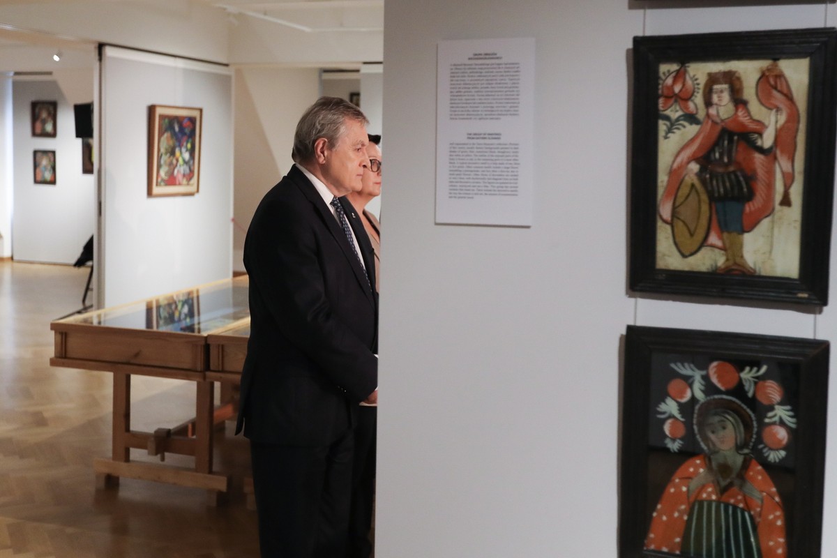 Wicepremier, minister kultury i dziedzictwa narodowego Piotr Gliński podczas konferencji prasowej w siedzibie Muzeum Tatrzańskiego im. Tytusa Chałubińskiego w Zakopanem