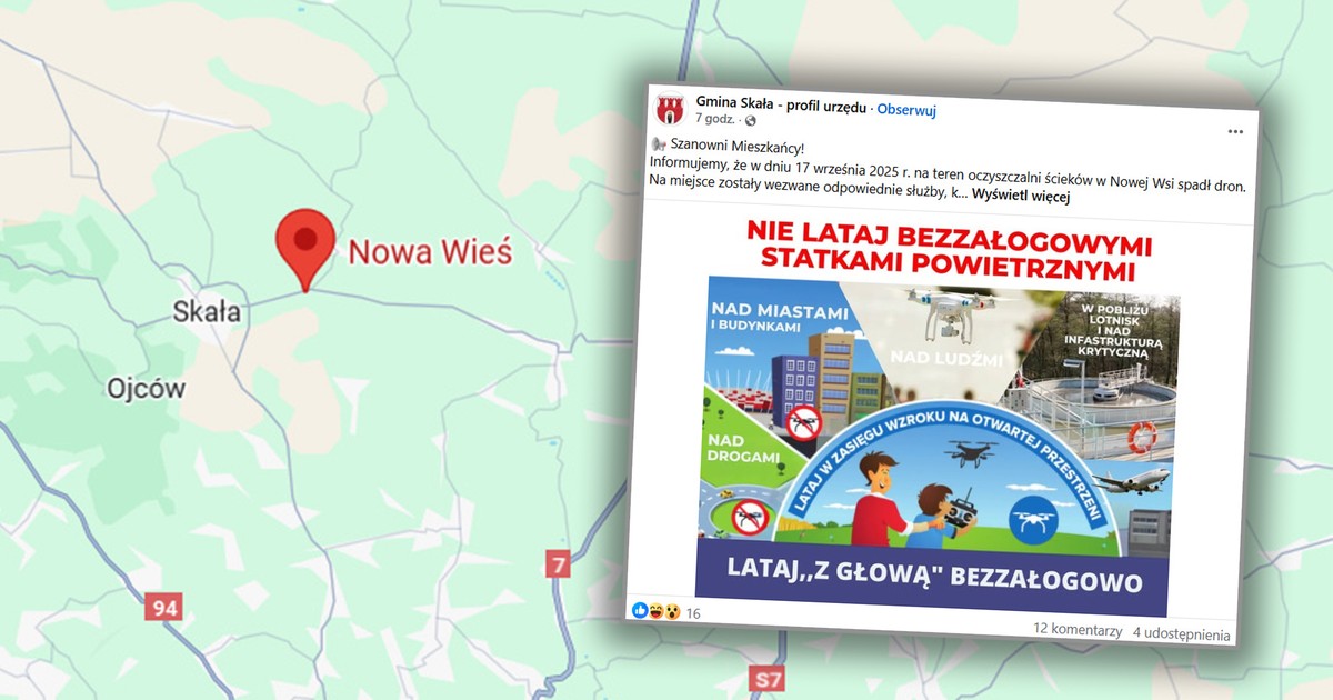 Kolejny incydent z dronem. Gmina wydała komunikat