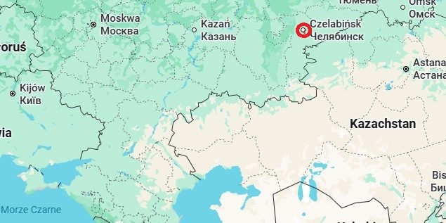 Kopiejsk leży na zachodnich przedmieściach Czelabińska, około 1800 km od linii frontu w Ukrainie.