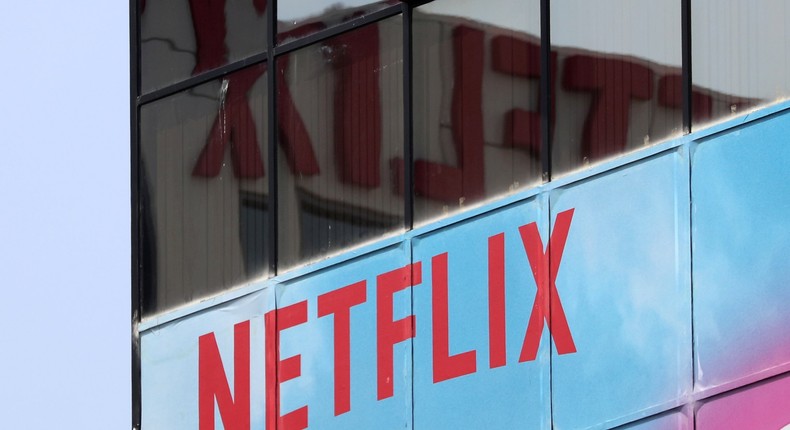 FILE PHOTO: The Netflix logo is seen on their office in Hollywood, Los Angeles, California, U.S. July 16, 2018. REUTERS/Lucy Nicholson/File Photo