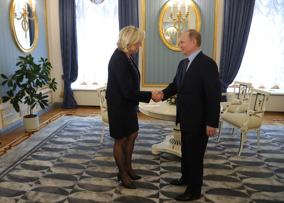 Marin Le Pen sa Vladimirom Putinom u Moskvi u martu 2017.