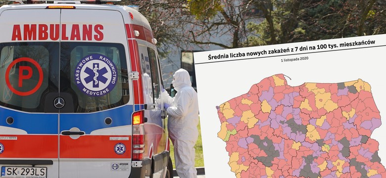 Epidemia na mapach. "Widać, gdzie zaczęła się druga fala"