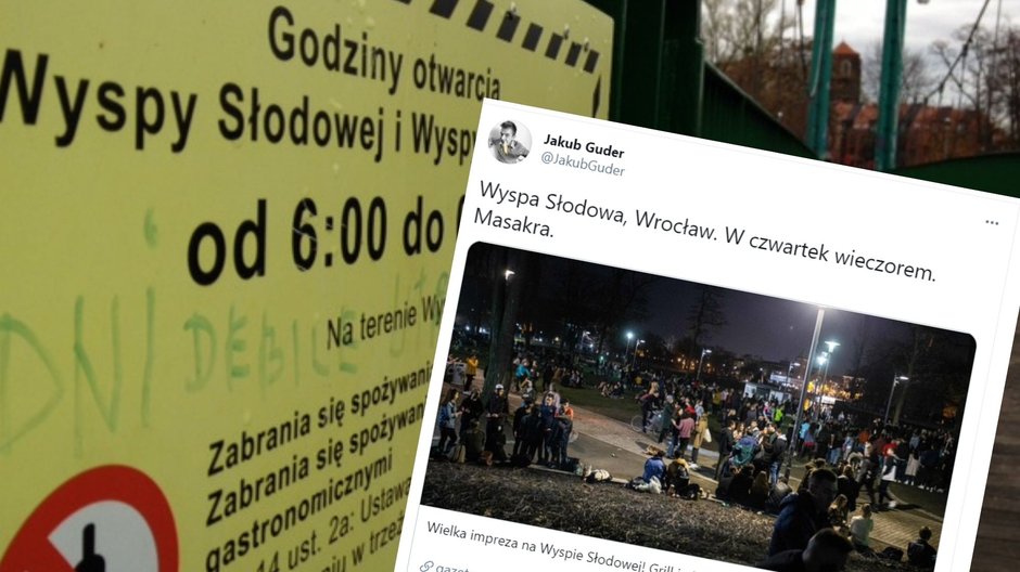 Wrocław: młodzież imprezuje na Wyspie Słodowej wbrew obostrzeniom