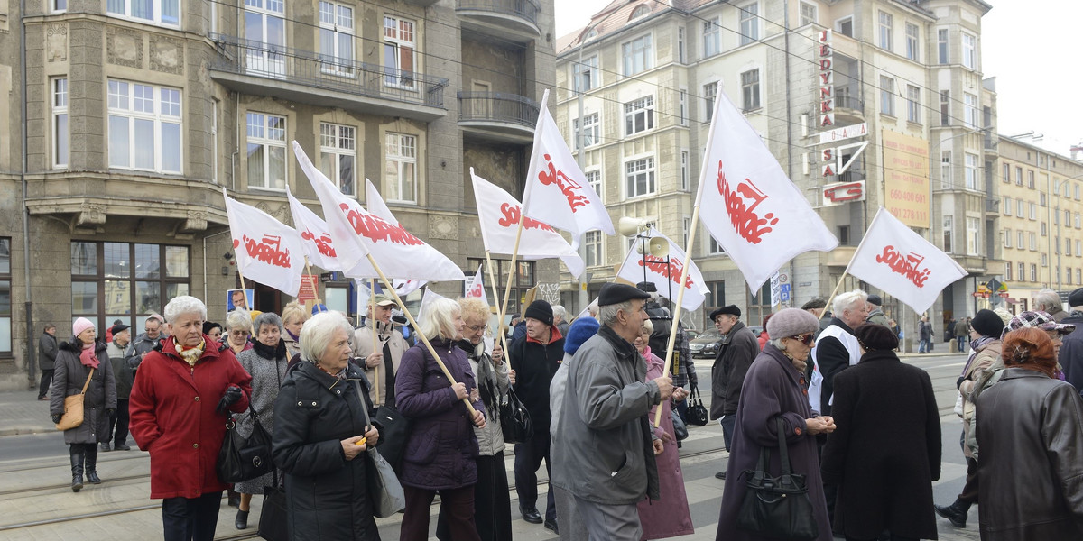 protest emerytów