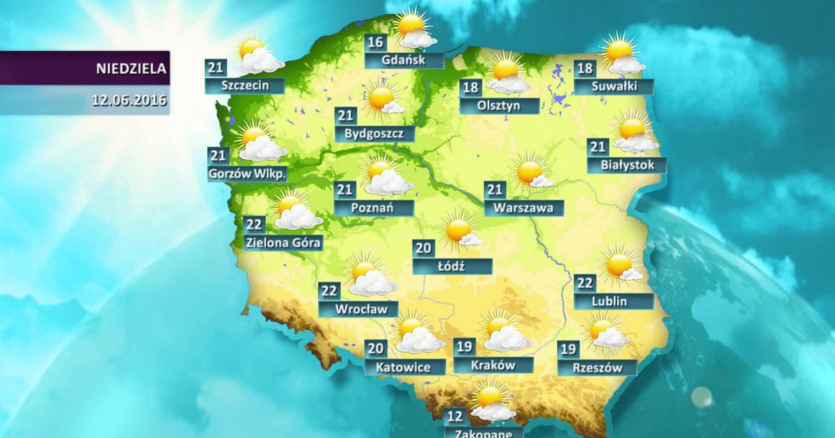 Pogoda Na Dzis Prognoza Pogody Dla Polski 12 06 Wiadomosci