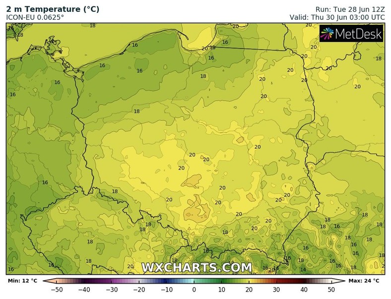 Noc miejscami będzie tropikalna