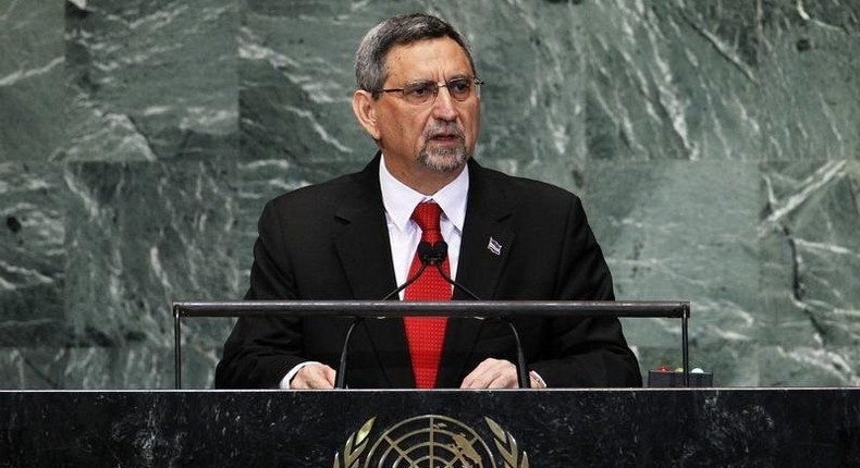 Cape Verde's President Jorge Carlos Fonseca addresses the 67th United Nations General Assembly at the U.N. Headquarters in New York, September 27, 2012. REUTERS/Lucas Jackson