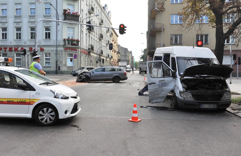 Wypadek Radwańska i Wólczańska w Łodzi