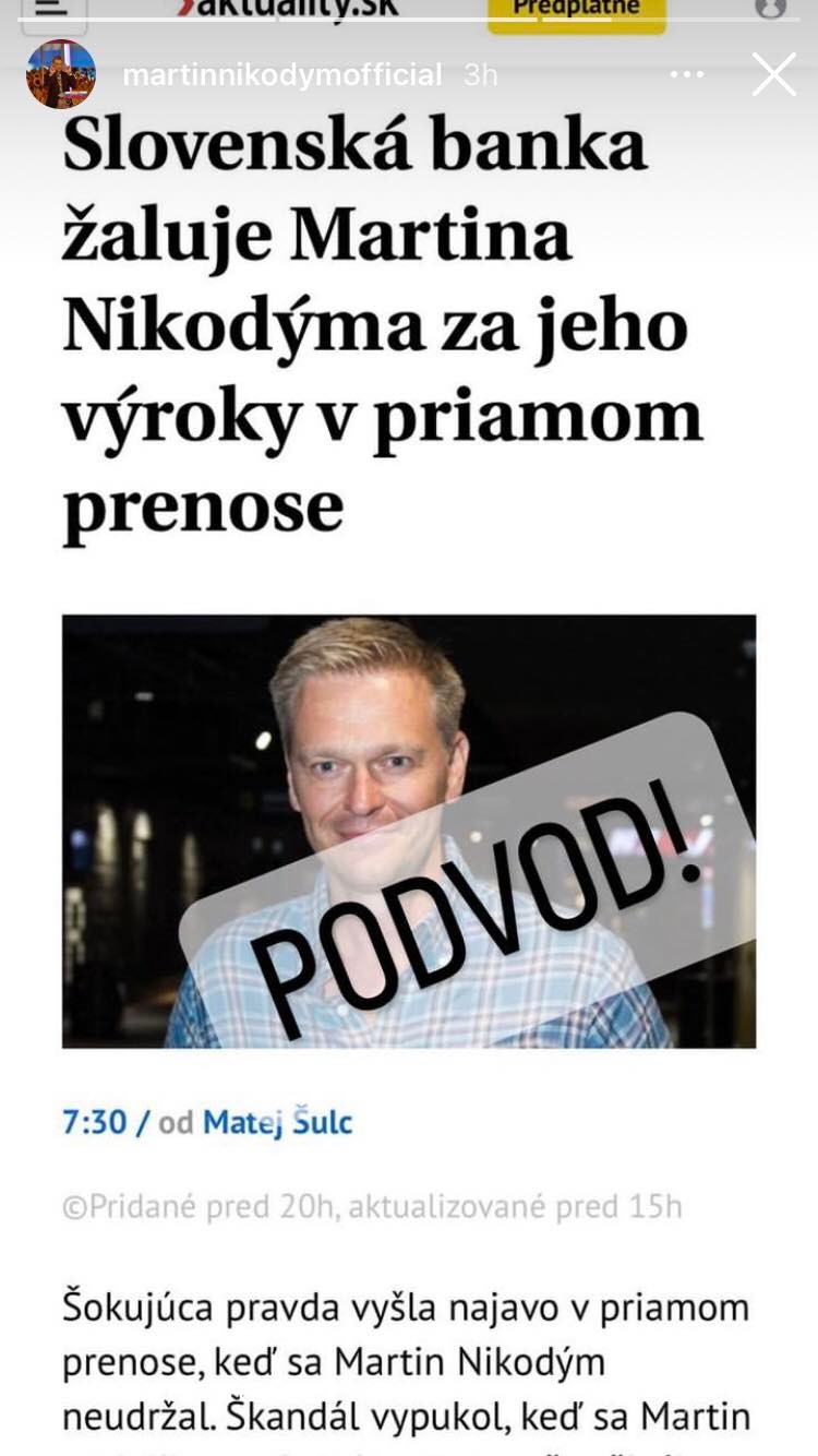 Nikodým to nenechal len tak.