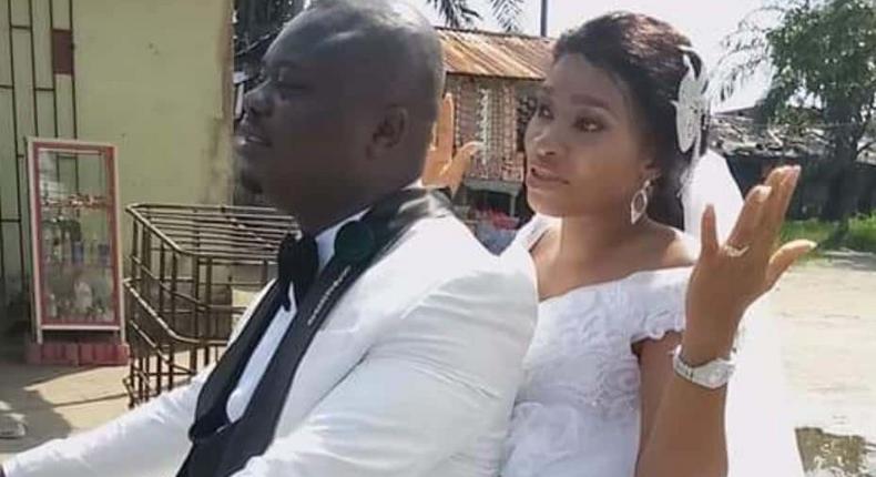 Frugal couple rides a motorbike to their marital home after wedding