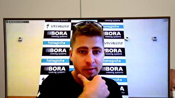 Peter Sagan podczas konferencji prasowej