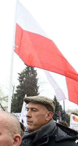 Roman Giertych na manifestacji KOD