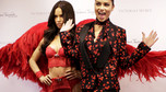 Victoria's Secret model Lima poses with her Madame Tussaud's wax likeness at a reveal event in New York