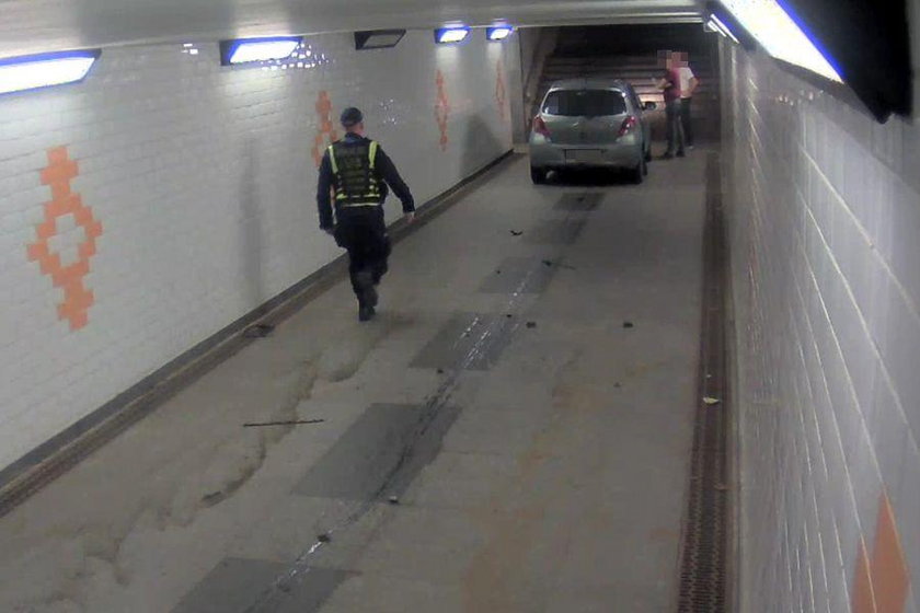 Pijany i naćpany wjechał do tunelu dla pieszych w Sopocie.
