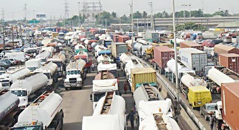 Traffic jam in Apapa, Lagos State