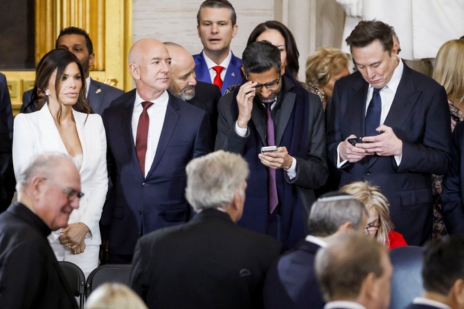 Džef Bezos i Ilon Mask na Trampovoj inauguraciji