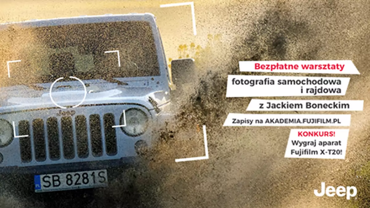 Fujifilm i Jeep zapraszają na cykl bezpłatnych warsztatów z fotografii rajdowej