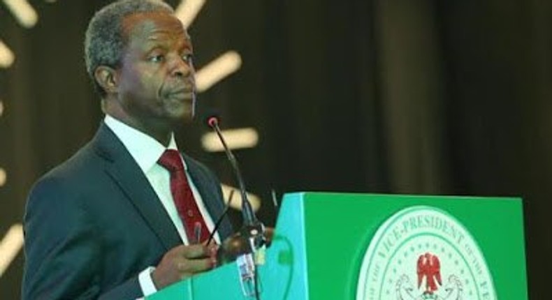 Vice President, Yemi Osinbajo attends 2015 Nigeria Diaspora Day in Abuja on August 25.