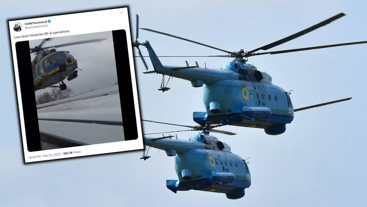 Na zdjęciu ukraińskie śmigłowce Mi-8