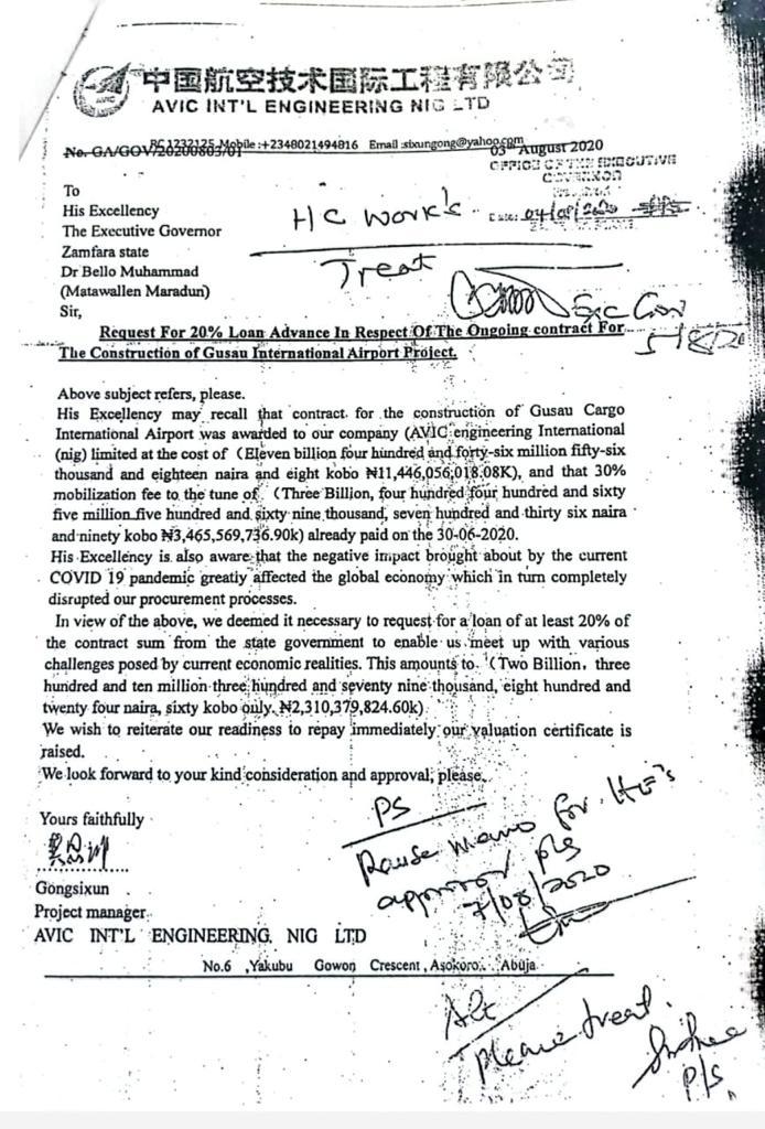 Documents released by Zamfara government