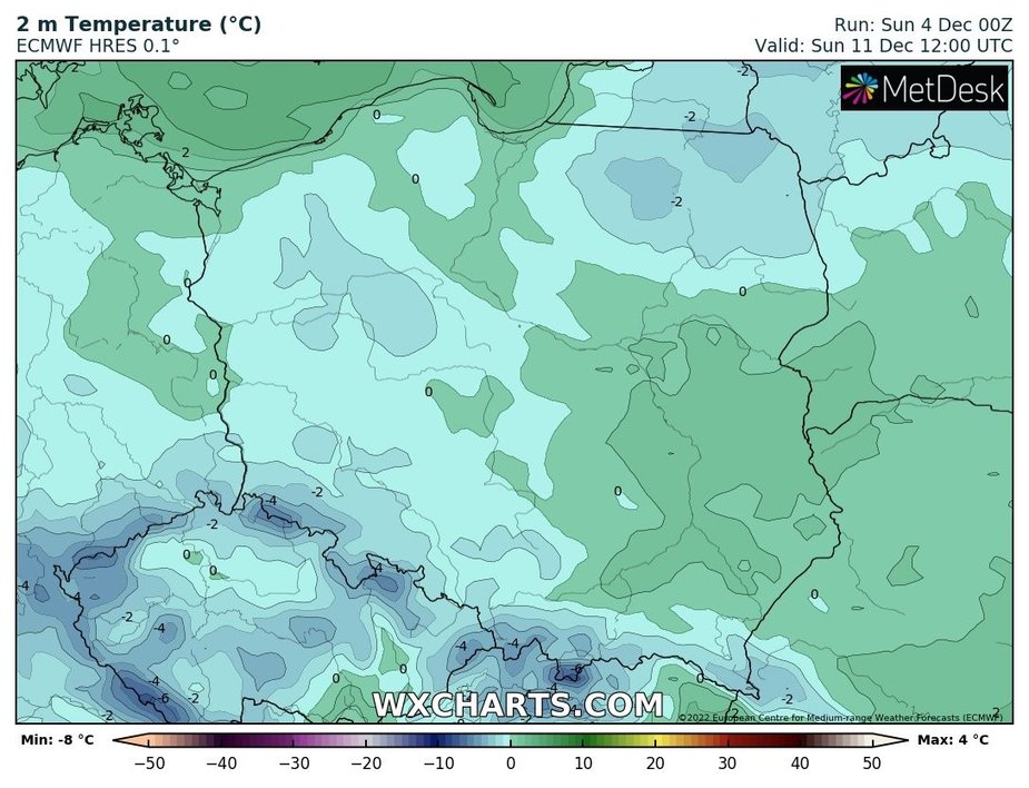 Las temperaturas son bajo cero incluso durante el día