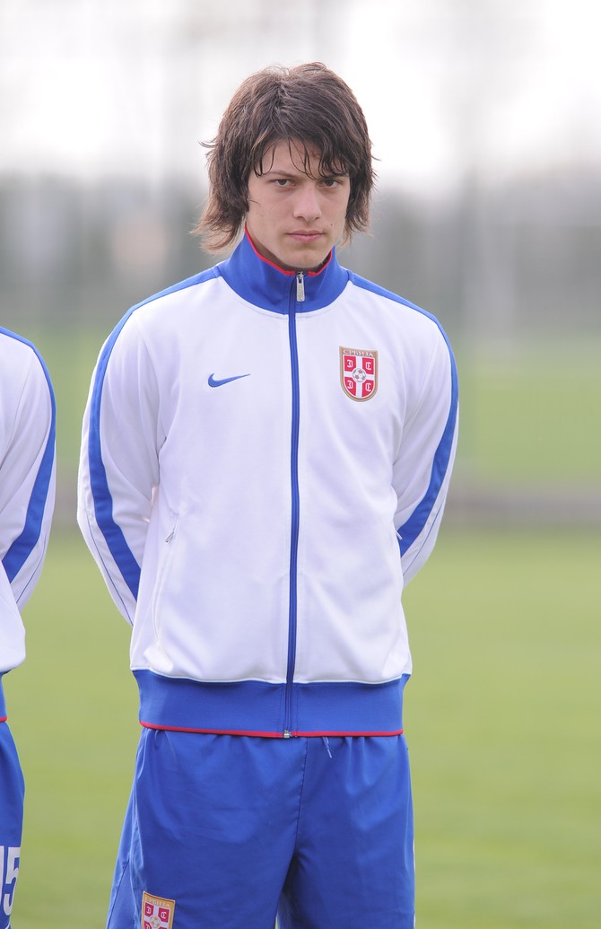 U juniorskoj reprezentaciji na utakmici protiv Gruzije 2014. 
