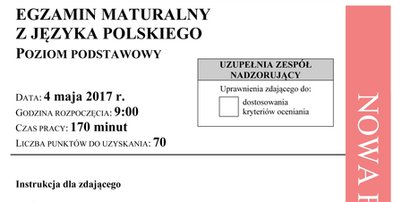 Matura 2017: język polski arkusze i odpowiedzi