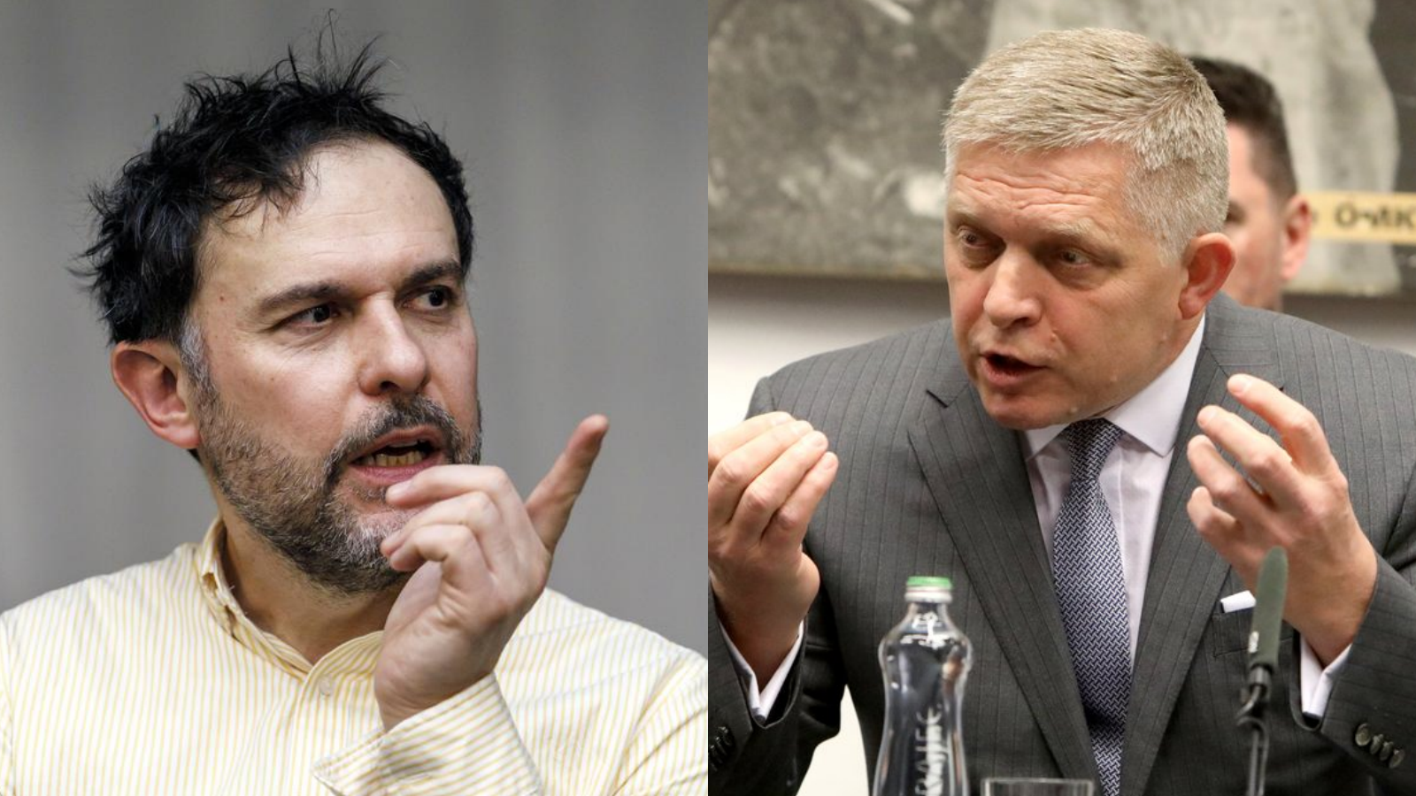 Herec Juraj Kemka a premiér Robert Fico.