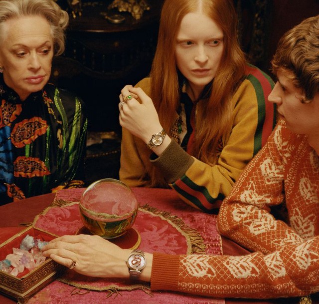 Tippi Hedren a Gucci reklámfotóján