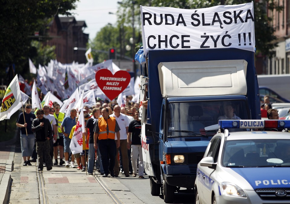 RUDA ŚLĄSKA PROTEST GÓRNIKÓW